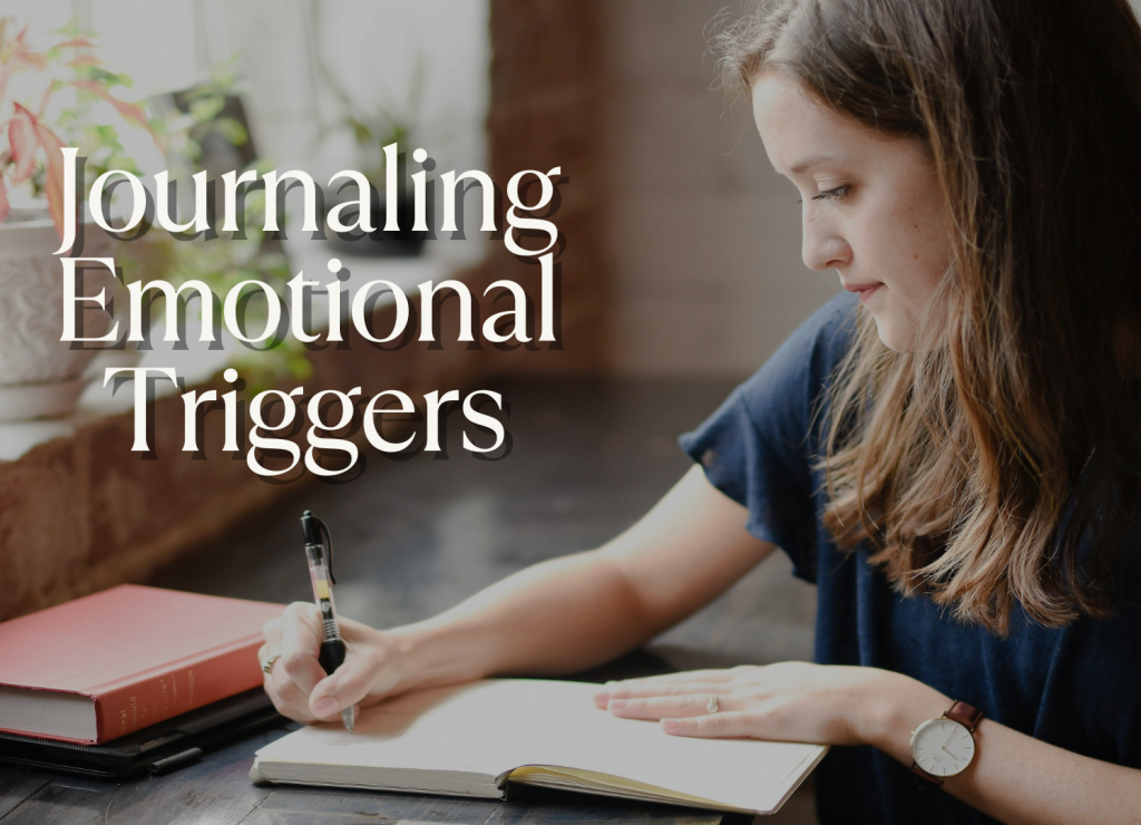 Woman writing on her journal